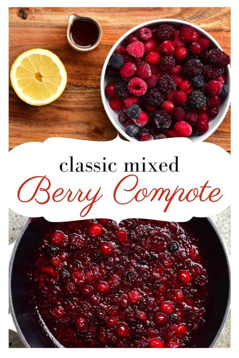 Learning how to make berry compote is simple and should be a staple in every kitchen. This versatile berry sauce/compote can be used in dozens of ways. Plus, this recipe is refined sugar-free and contains just three base ingredients! Berry Compote Recipe, Mixed Berry Compote, Sugar Free Fruits, Compote Recipe, Berry Sauce, Berry Compote, Fruit Compote, Free Fruit, Yogurt Bowl