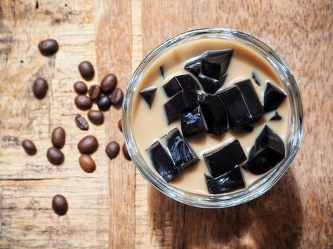 Easy Japanese Coffee Jelly Recipe (With Variations) | Coffee Affection Japanese Coffee Jelly, Coffee Jelly Recipe, Japanese Coffee, Corner Coffee, Coffee Jelly, Jelly Recipe, Unflavored Gelatin, Coffee Store, Healthy Coffee