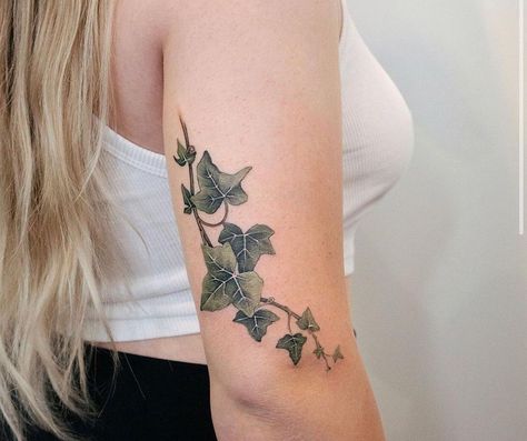 Poison Ivy Tattoo, Flower Vine Tattoos, Ivy Tattoo, Around Arm Tattoo, Vine Tattoo, Tattoo Filler, Bone Tattoos, Omerta Tattoo, Vine Tattoos