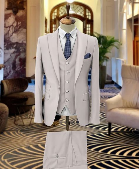 Men Suits Suits for Men Cream Three Piece Wedding Suit - Etsy India Wedding Coat For Men, Office Outfit Men, Suit Prom, Wedding Coat, Formal Fashion, Men Cream, Fashion Suits For Men, Wedding Suit, Slim Fit Suit