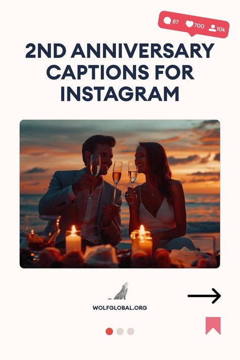 Graphic suggesting anniversary caption ideas for Instagram, with a couple toasting at sunset.
Graphic with celebratory phrases for a two-year relationship anniversary and a 'Get 100+ more' button.
Promotional image of a happy woman with laptop and symbolic social media elements for an Instagram engagement pod. 2 Year Engagement Anniversary Quotes, Caption For 2nd Anniversary, Captions For 2 Year Anniversary, 2yrs Anniversary Quotes, 2 Year Anniversary Post Instagram, Couple Anniversary Captions, 2nd Engagement Anniversary Quotes, 2 Year Anniversary Captions, 2nd Anniversary Captions Instagram