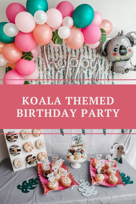 Australia Birthday Party, Koala Party Ideas, Koala Birthday Party, Koala Bear Birthday Party, Koala Birthday Party Ideas, Koala Party, Koala Theme Party, Koala Party Food, Koala 1st Birthday Party