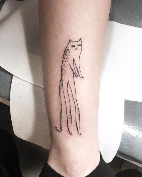 FROGMAGIK on Instagram: “#longcat” Long Cat Tattoo, Long Hair Cat Tattoo, Long Haired Cat Tattoo, Cat Tatto, Long Cat, Long Haired Cats, Baku Azerbaijan, Cat Tattoo, Azerbaijan