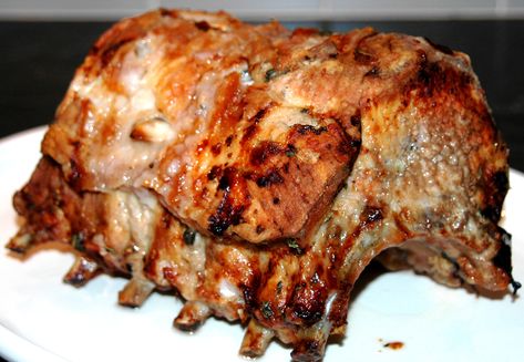 Roast Loin of Pork Pork Loin Center Roast, Center Cut Pork Roast, Roast Loin Of Pork, Pork Lion Recipes, Bone In Pork Roast, Loin Of Pork, Instant Pot Ribs Recipe, Pork Rib Roast, Pork Loin Ribs