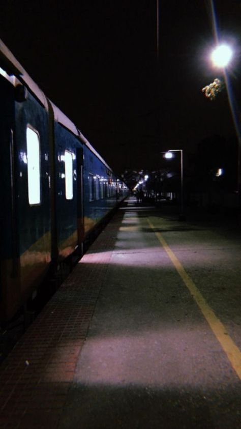 Indian Railways Aesthetic, Railway Snapchat Stories, Travel Train Photography, Train Travel Aesthetic Indian, Railway Station Snapchat Story, Indian Travel Aesthetic, Night Railway Station Snap, Indian Train Travel Photography, Indian Railway Station Photography