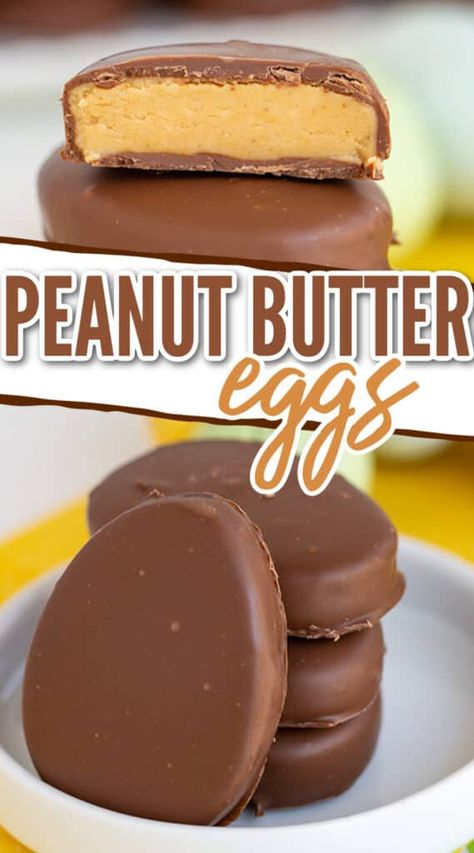 Homemade Peanut Butter Eggs, Peanut Butter Eggs Recipe, Peanut Butter Easter Eggs, Polish Easter, Peanut Butter Eggs, Candy Egg, Instagram Recipes, Easter Desserts, Easter Desserts Recipes