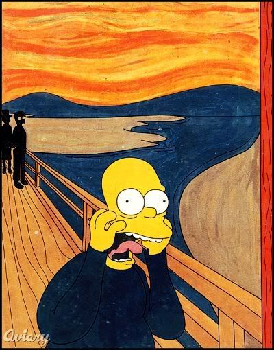 Edvard Munch S Scream Parody, Famous Art Paintings, Desain Tote Bag, Le Cri, Simpsons Art, Famous Cartoons, Art Parody, Famous Artwork, Edvard Munch