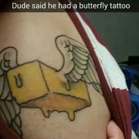 Tattoo Memes, Cream Tattoo, Self Love Tattoo, Clever Tattoos, Tattoo Fails, Bad Tattoos, Memes Of The Day, Tattoo Cover, Funny Tattoos