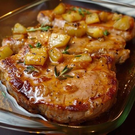 Ina Garten 🥧🍜 | Pork Chop Supreme - OMG😱 DON'T LOSE THIS😋 | Facebook Pork Chop Supreme, Pork Chop Supreme Recipe, Honey Glazed Pork Chops, Glazed Pork Chops Recipes, Pork Chop Dishes, Recipes Pork, Glazed Pork Chops, Lipton Onion Soup Mix, Pork Glaze