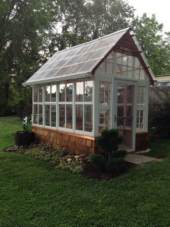 Greenhouse Colors, Garden Design Diy, Homemade Greenhouse, Diy Garden Design, Parrilla Exterior, Window Greenhouse, Diy Greenhouse Plans, Pergola Diy, Outdoor Greenhouse