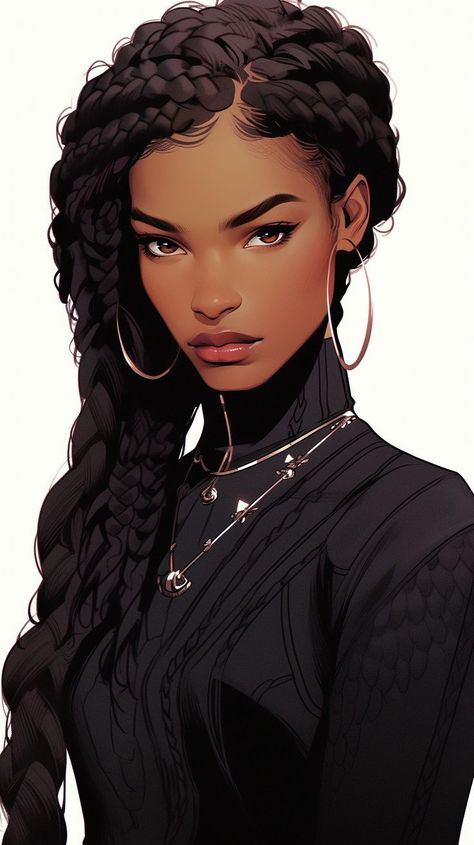 Eldest Sister, Comic Ideas, Arte Ninja, Black Woman Artwork, Sophisticated Women, Afrocentric Art, Black Anime Characters, Black Artwork, Black Art Pictures