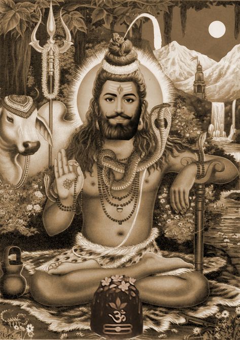 Lord Shiva with beard sitting Lord Shiva Beard, Lord Shiva With Beard, Lord Shiva Old Photos, Shiva With Beard, Universe Connection, Shiv God, Maharaj Painting, Enlightenment Art, Jai Mahakal