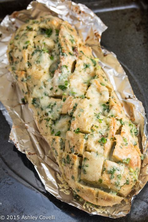 Roasted Garlic Gruyère Pull-Apart Bread Gruyere Pull Apart Bread, Roasted Garlic Butter, Cheese Pull Apart, Garlic Herb Butter, Pull Apart Bread, Herb Butter, Crusty Bread, Breakfast Breads, Pull Apart