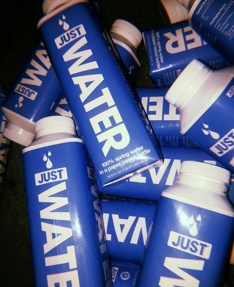 JUST WATER Bottle Design Water, Smelling Salts, Wedding Water, Drinks Ideas, Normal House, Water Aesthetic, Water Wedding, Jaden Smith, Garden Kits