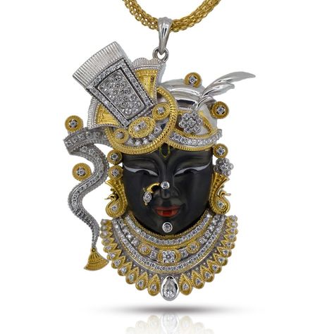 SRINATHJI MUKHARVIND Introducing the Srinathji Mukharvind Pendant, a stunning 92.5 silver piece. Adorned with moissanite stones, and plated with black rhodium and gold, this pendant captures the divine beauty of Srinathji with enamel-detailed eyes. Wear a piece of devotion and elegance. Divine Beauty, Wallpaper Flowers, Android Wallpaper Flowers, Black Rhodium, My Photo Gallery, Silver Pieces, The Divine, Android Wallpaper, Photo Gallery