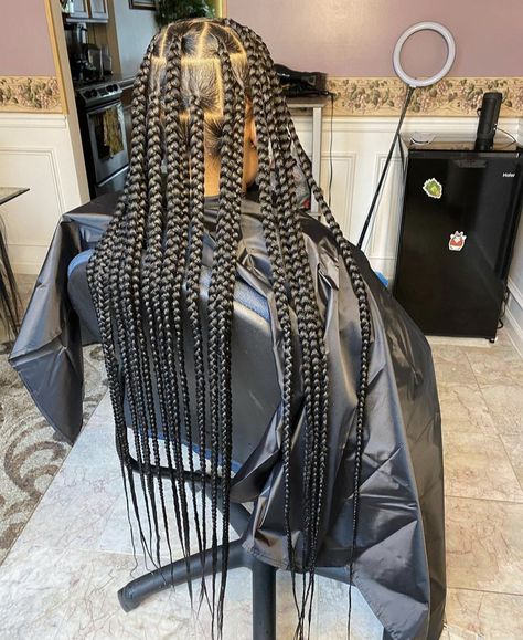 Med Jumbo Knotless Braids, Jumbo Knotless Box Braids Ginger, Red Jumbo Knotless Box Braids, Ginger Jumbo Box Braids, Extra Long Jumbo Knotless Braids, Jumbo Knotless, Black Kids Braids Hairstyles, Edges Hair, Hair Business