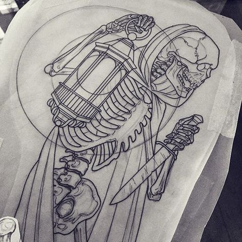 Sketch neo tradicional Tattoo Grim Reaper, Amazing Tattoo Ideas, Backpiece Tattoo, Grim Reaper Tattoo, Reaper Tattoo, Tattoo Photography, Old Tattoos, Traditional Tattoo Flash, Dark Tattoo