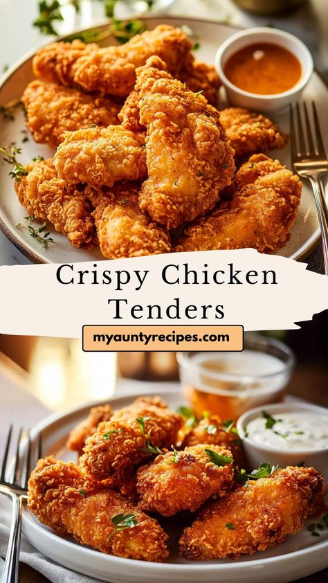 Make your fall dinners unforgettable with these crispy chicken tenders, loved by both kids and adults. Golden on the outside and tender inside, they’re a quick and satisfying meal option. Pair them with roasted veggies or fries for a hearty and comforting dinner. Breaded Chicken Tenders Fried, Breading For Chicken Tenders, Chicken Strips Dinner Ideas, Moist Baked Chicken, Crunchy Chicken Tenders, Breaded Chicken Strips, Homemade Chicken Tenders, Chicken Strip Recipes, Breaded Chicken Tenders