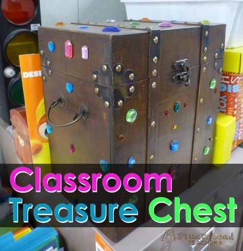 coolest classroom treasure chests Treasure Chest For Classroom, 4th Grade Classroom Themes, Diy Prizes, Classroom Treasure Chest, Treasure Box Ideas, Kindergarten Sight Words List, Beach Theme Classroom, Class Store, Teaching 3rd Grade