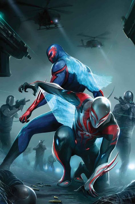 #Spiderman #2099 #Fan #Art. (Spider-Man 2099 #24 Cover) By: Francesco Mattina. ÅWESOMENESS!!!™ ÅÅÅ+ All Spiderman, Spiderman 2099, Spider Man 2099, Ultimate Spider Man, Spiderman Artwork, Marvel Spiderman Art, Marvel Vs Dc, Superhero Comics, Manama