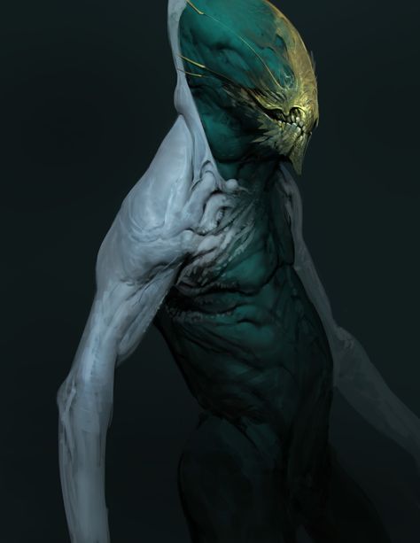 ArtStation - Golden Shazha, Anthony Jones Anthony Jones, Dark Creatures, Arte Peculiar, Graphisches Design, Alien Design, Cosmic Horror, 다크 판타지, Alien Concept Art, Monster Concept Art