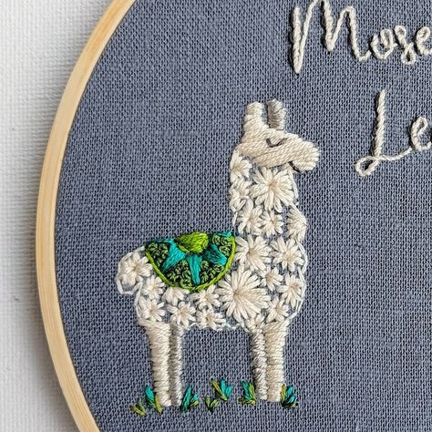 Llama Embroidery, Urban Threads Embroidery, Embroidery Hoop Art Tutorial, Free Embroidery Patterns Machine, Bird Embroidery Pattern, Rose Embroidery Pattern, Etsy Embroidery, Embroidery Hoop Art Diy, Embroidery Hoop Wall Art