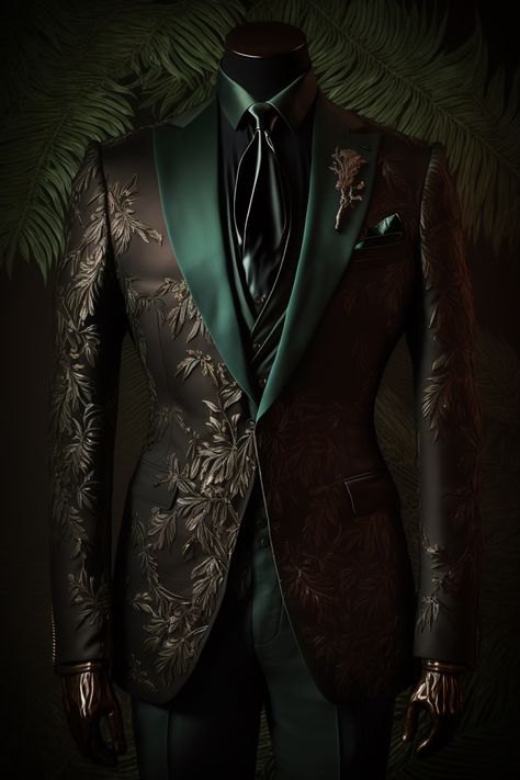 Virgo zodiac sign inspired suit Expensive Suits Men, Fairytale Suit, Color Suits For Men, Fancy Suits For Men, Male Masquerade Outfit, Prom Men Outfit, Green Suits, Nike Cartoon, Virgo Zodiac Sign