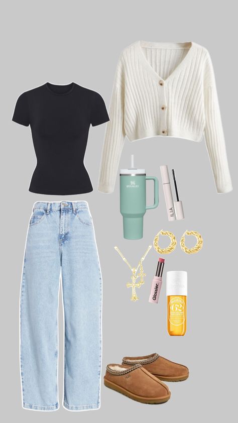 Comfy Jeans Outfit, Church Outfit, Cute Lazy Outfits, Cute Outfits For School, Cute Preppy Outfits, Hijab Fashion Inspiration, Simple Trendy Outfits, Swaggy Outfits, Basic Outfits