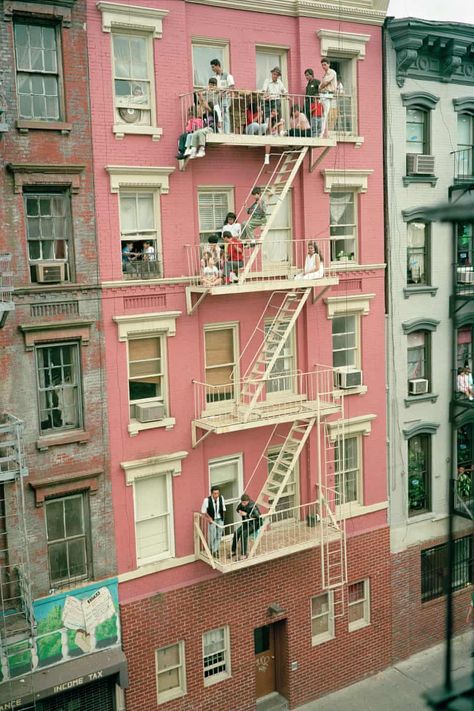 Street Work, Houston Street, Fire Escape, Lower East Side, Vintage New York, London Photos, New York Street, Colour Photograph, Built Environment