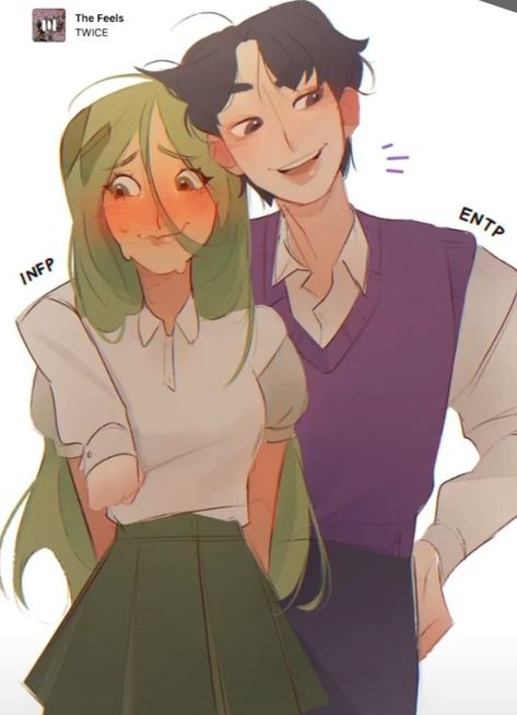 Infp X Esfj Fanart Ship, Entp X Infp Ship, Esfj X Infp, Infp X Entp, Entp X Infp, Infp Ships, Infp T Personality, Infp Relationships, Enfp And Infj