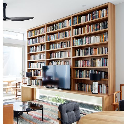 Customised cabinetry is where casual luxury meets your busy lifestyle. Introducing a few client works that still make our hearts beat faster 👇🏻 Photos 1-2: This stunning bookcase was built over an existing window to utilise the wall space better while honouring the unique window design feature in the room. Photos 3-5: Another clever bookcase design that holds those not-so-aesthetically pleasing utilities but looks sleek and minimalistic from the outside. Made of recycled timber that was a c... Unique Window, Bookcase Design, Heart Beating Fast, Casual Luxury, Busy Lifestyle, Window Design, Wall Spaces, Aesthetically Pleasing, Bookcase