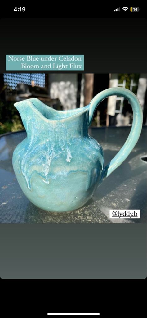 Norse Blue Glaze, Blue Glaze Combinations, Mayco Norse Blue, Native Pottery, Glaze Combinations, Amaco Glazes, Pottery Glazes, Thrown Pottery, Ceramics Ideas Pottery