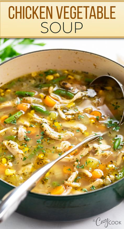 chicken vegetable soup Creamy Chicken And Vegetable Soup, Chicken And Vegetables Soup, Rotisserie Chicken Vegetable Soup, Leftover Chicken Soup Recipes, Chicken Vegetable Soup Crockpot, Chicken Vegetable Soup Healthy, Homemade Chicken Vegetable Soup, Leftover Chicken Soup, Chicken And Vegetable Soup