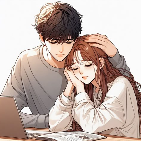 Cute Anime Couple, Drawings For Boyfriend, Chibi Couple, Relationship Aesthetic, Anime Siblings, Cute Camera, Best Anime Drawings, Real Anime, Love Animation Wallpaper