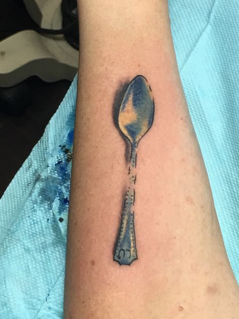 Spoon Theory Tattoo Ideas, Spoon Tattoo Ideas, Spoon Theory Tattoo, Spoonie Tattoo, Spoon Tattoo, Spoon Theory, Ink Blot, Tat Ideas, Ink Ideas