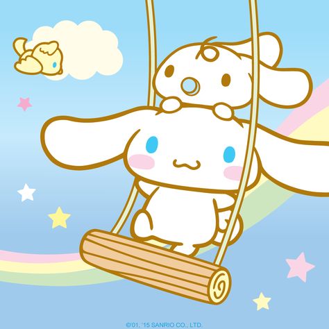 #Cinnamoroll and his pal, Milk, are always up for an adventure! Cute Kawaii Backgrounds, Kawaii Background, Karakter Disney, Sanrio Wallpaper, Baby Milk, Puella Magi Madoka Magica, Yandere Simulator, Madoka Magica, All Things Cute