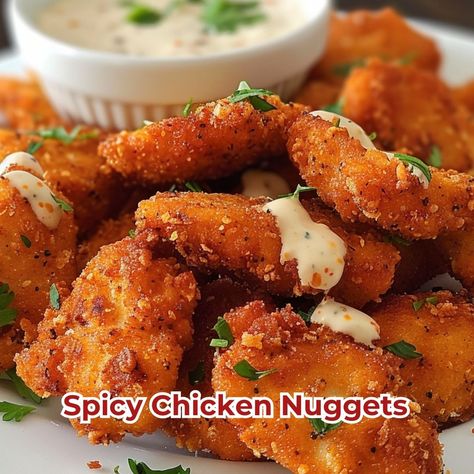 Spicy Chicken Nuggets are a delicious and flavorful choice for any mealtime! 🍗🌶️ Made with tender chicken and a spicy, crispy coating, these nuggets are a delightful blend of heat and crunch. Quick to prepare and bursting with zesty goodness, Spicy Chicken Nuggets are perfect for a refreshing snack or special treat. Indulge in this bold twist on a classic favorite today! 😋🌿 #SpicyChickenNuggets #FlavorfulSnack #HealthyEating #ZestyFlavors Orange Chicken Nuggets, Spicy Nuggets, Spicy Chicken Nuggets, Refreshing Snacks, Orange Chicken, Tender Chicken, Chicken Nuggets, Spicy Chicken, Chicken Tenders