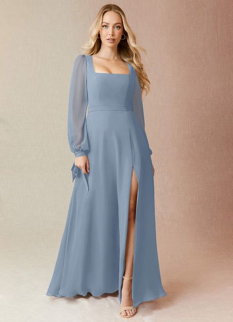 Azazie Leonia Dusty Blue Bridesmaid Dresses | Azazie Dusty Blue Bridesmaid Dress, Dusty Blue Bridesmaid, Bridesmaid Dresses Azazie, Dusty Blue Bridesmaid Dresses, Blue Bridesmaid Dress, Black Order, Azazie Bridesmaid Dresses, Long Bridesmaid Dress, Blue Bridesmaid Dresses