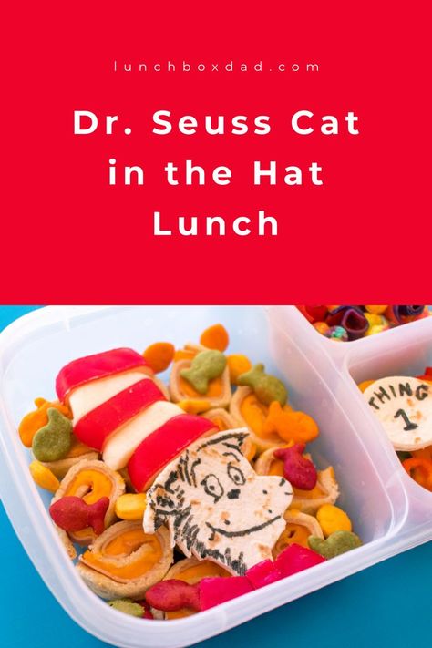 How to make a Dr. Seuss lunch recipe for your kids for Dr. Seuss' birthday and Read Across America Day. Disney Food Ideas, Fun School Lunch Ideas, Fun School Lunches, Read Across America Day, Kids Bento, Bento Lunch Ideas, The Lunchbox, Bento Lunches, The Cat In The Hat