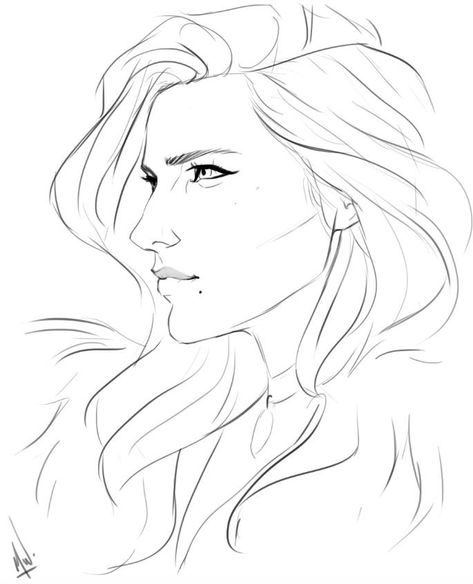 Yennefer Of Vengerberg, Face Sketch, Female Face, Portrait Sketches, Quick Sketch, Drawing Poses, Pencil Art, Art Drawings Sketches, Drawing People