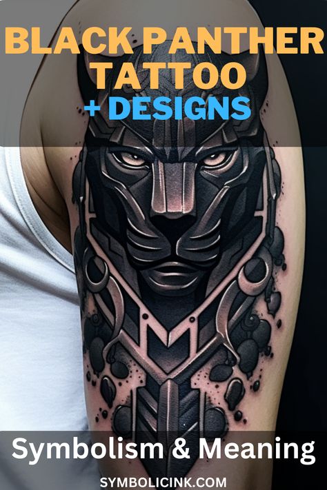 Black Panther Tattoo Meaning Black Panther Tattoo Men, Panther Arm Tattoo, Black Panther Tattoo For Women, Panther Tattoo Realistic, Black Panther Tattoos, Black Panther Tattoo Design, Panther Symbolism, Panther Tattoo Meaning, Panther Tattoos