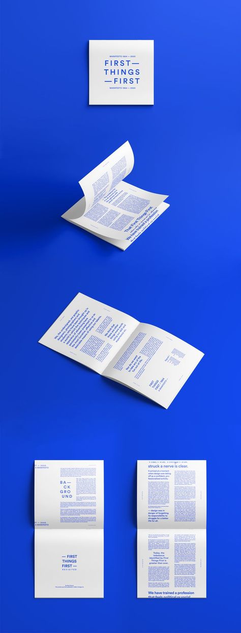 First Things First Manifesto | University Project on Behance Manifesto Design, Book Portfolio, Gfx Design, Buch Design, Magazine Ideas, Book And Magazine Design, Desain Editorial, Zine Design, First Things First