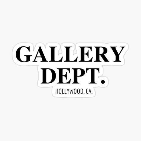 Gallery Dept Logo, Gallery Dept, Logo Gallery, Logo Sticker, Heat Press, The North Face Logo, Retail Logos, Sticker Design, Sell Your Art