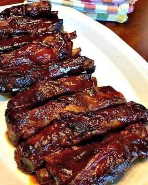 Easy Crockpot Recipes | 📌Ingredients: Slow Cook Beef Ribs, Slow Cook Beef, Grilled Beef Ribs, Slow Cooker Barbecue Ribs, Can Tomato Paste, Slow Cooker Bbq Ribs, Beef Ribs Recipe, Slow Cooker Ribs, Slow Cooker Bbq