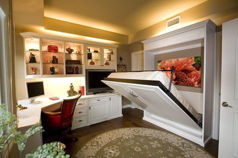 Category » Home Interior « @ Interior Design Ideas.   Should I? Traditional Home Office, Home Office/guest Room, Murphy Bed Ikea, Murphy Bed Plans, Office Guest Room, Guest Room Office, Wall Bed, Spare Bedroom, Spare Room