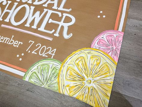 The cutest bridal shower banner! 💍💚🍋🩷 • • • @thewavypaintbrush design. Do not replicate. #banner #art #bach #bridalshower #painting Banner Art, Bridal Shower Banner, The Cutest, Banners, Bridal Shower, Shower, Design, Art