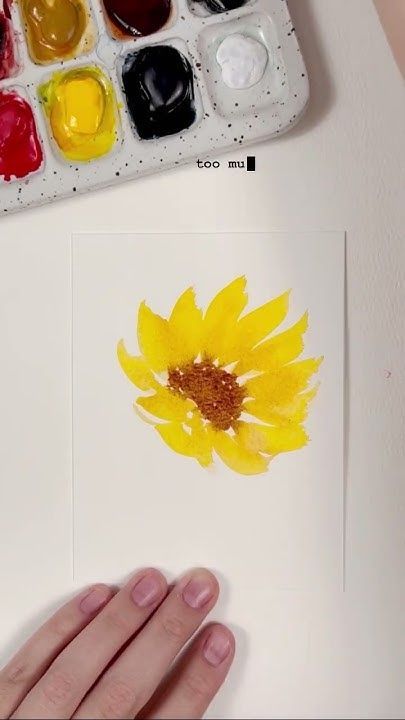 How to paint an easy watercolour sunflower￼ Watercolour Sunflower, Sunflower Watercolor Painting, Sunflower Painting, Watercolor Sunflower, Easy Watercolor, Watercolor Cards, How To Paint, Artsy Fartsy, Black Backgrounds