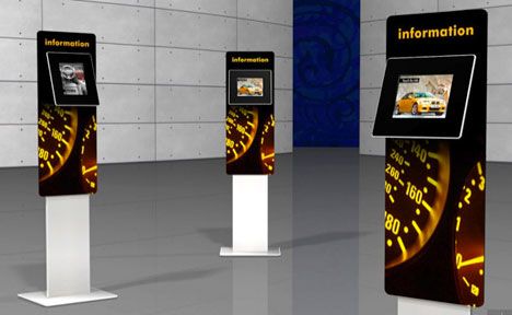 iPad kiosks Ipad Floor Stand, Ipad Kiosk, Standing Signage, Museum Exhibition Design, Retail Store Display, Interactive Exhibition, Forums Design, App Developer, Kiosk Design