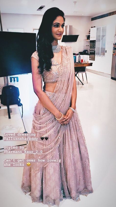 Allu Sneha Reddy, Sneha Reddy, Blue Blouse Designs, Designer Sarees Wedding, Function Dresses, Asian Wedding Dress, Lehenga Gown, Celebrity Fashion Looks, Long Gown Dress