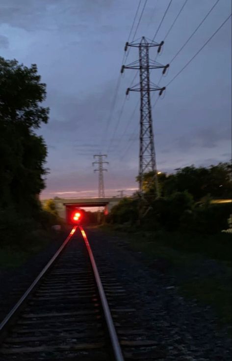 Train Tracks At Night, Train Track Aesthetic, Walking On Train Tracks, Train Platform, Railroad Pictures, Walk Together, Vivid Dreams, In Another Life, Train Tracks